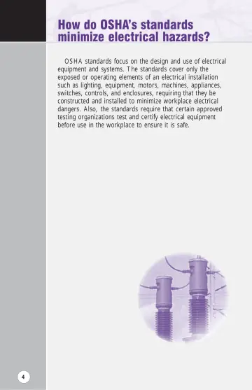 Page 9: How do OSHA’s standards minimize electrical hazards?