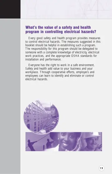 Page 24: What’s the value of a safety and health program in controlling electrical hazards?