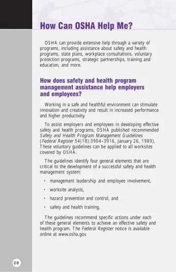 Page 25: How Can OSHA Help Me?