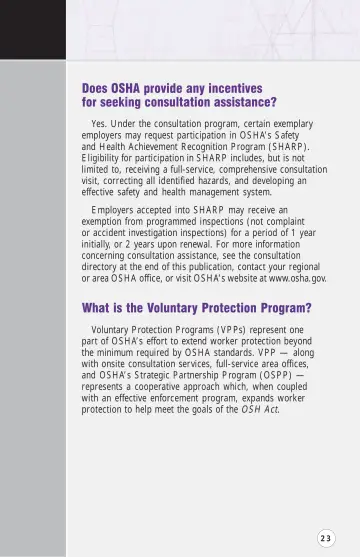 Page 28: Does OSHA provide any incentives for seeking consultation assistance?