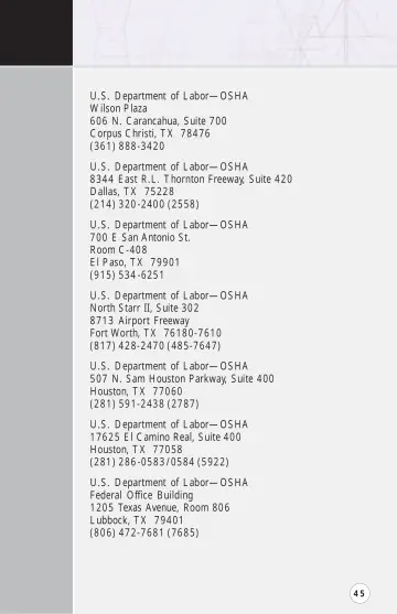 Page 50: U.S. Department of Labor—OSHA