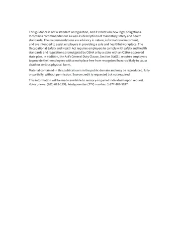 Page 2: This guidance is not a standard or regulation, and it creates no new legal obligations.