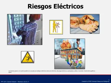 Slide 6: Riesgos Eléctricos