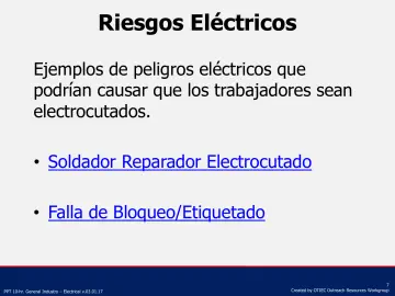 Slide 7: Riesgos Eléctricos