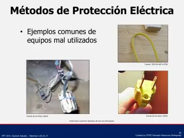 Slide 38: Métodos de Protección Eléctrica