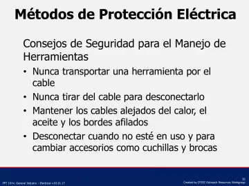 Slide 39: Métodos de Protección Eléctrica