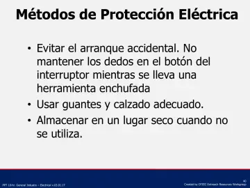 Slide 40: Métodos de Protección Eléctrica