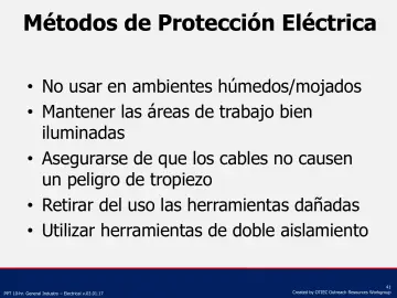 Slide 41: Métodos de Protección Eléctrica