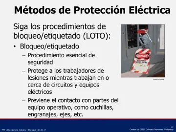 Slide 42: Métodos de Protección Eléctrica