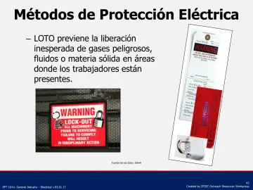 Slide 43: Métodos de Protección Eléctrica