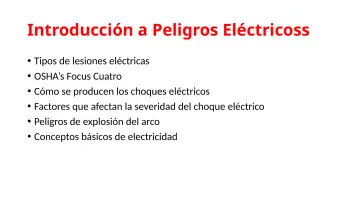 Slide 5: Introducción a Peligros Eléctricoss