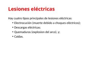 Slide 6: Lesiones eléctricas