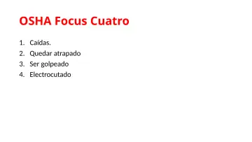 Slide 7: OSHA Focus Cuatro