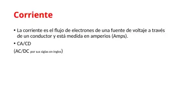 Slide 16: Corriente