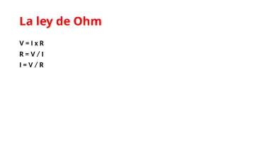 Slide 19: La ley de Ohm