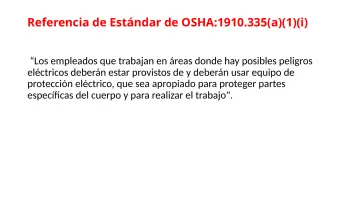 Slide 22: Referencia de Estándar de OSHA:1910.335(a)(1)(i)