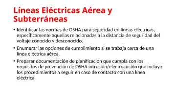 Slide 33: Líneas Eléctricas Aérea y Subterráneas