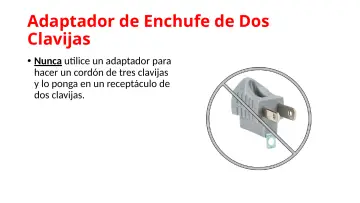 Slide 70: Adaptador de Enchufe de Dos Clavijas