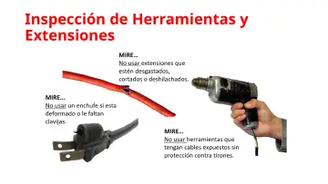 Slide 72: Inspección de Herramientas y Extensiones