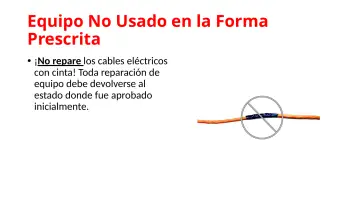 Slide 74: Equipo No Usado en la Forma Prescrita