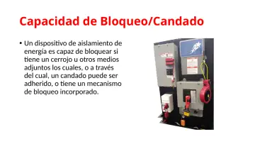Slide 83: Capacidad de Bloqueo/Candado