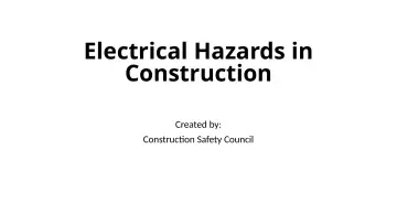 Slide 2: Electrical Hazards in Construction