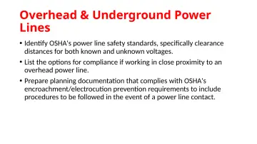 Slide 37: Overhead & Underground Power Lines