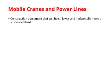 Slide 46: Mobile Cranes and Power Lines