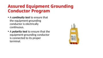 Slide 63: Assured Equipment Grounding Conductor Program