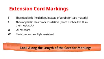 Slide 68: Extension Cord Markings