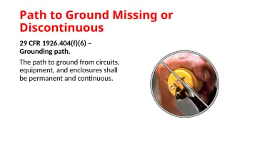 Slide 72: Path to Ground Missing or Discontinuous