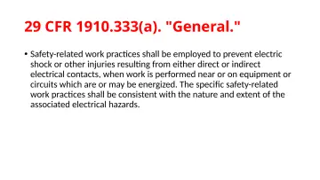 Slide 88: 29 CFR 1910.333(a). "General."