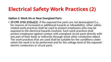 Slide 93: Electrical Safety Work Practices (2)