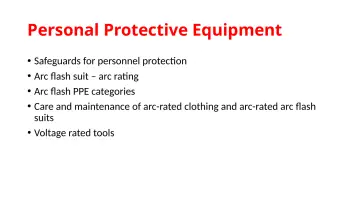 Slide 107: Personal Protective Equipment