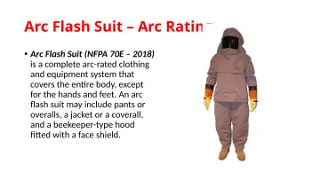 Slide 111: Arc Flash Suit – Arc Rating