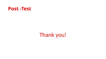 Slide 115: Post -Test