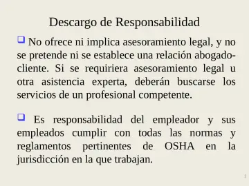 Slide 2: Descargo de Responsabilidad