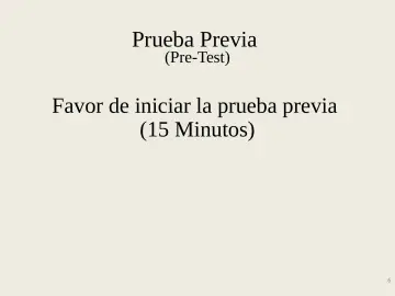 Slide 6: Prueba Previa