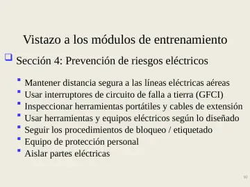 Slide 10: Vistazo a los módulos de entrenamiento
