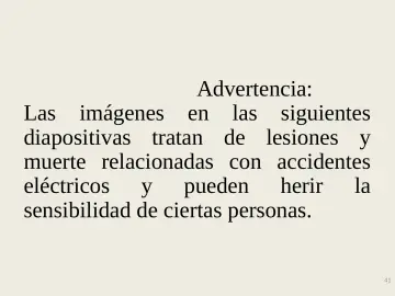 Slide 41: Advertencia: