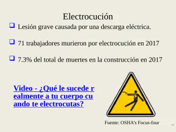 Slide 44: Electrocución