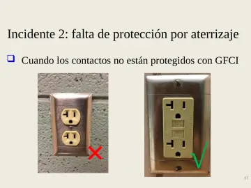 Slide 65: Incidente 2: falta de protección por aterrizaje