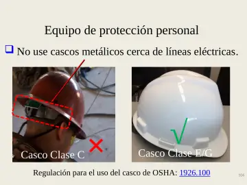 Slide 106: Equipo de protección personal
