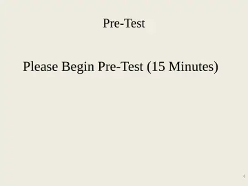Slide 6: Pre-Test