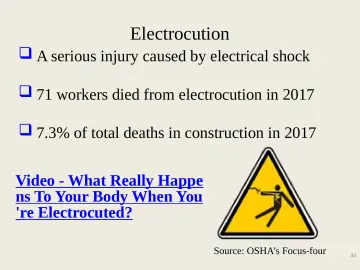 Slide 44: Electrocution