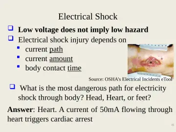 Slide 45: Electrical Shock