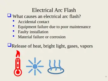 Slide 49: Electrical Arc Flash