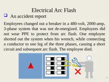 Slide 50: Electrical Arc Flash