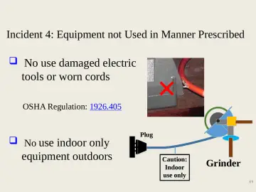Slide 69: Incident 4: Equipment not Used in Manner Prescribed