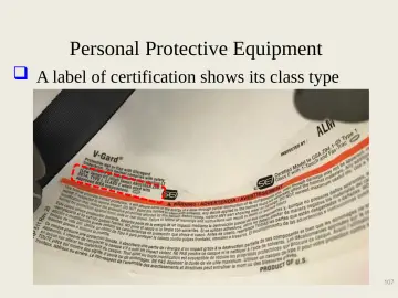 Slide 107: Personal Protective Equipment
